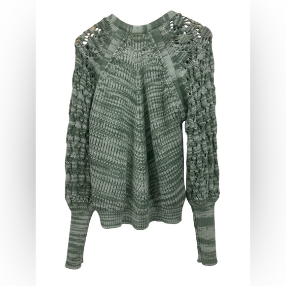 JONATHAN SIMKHAI Adeline Cotton Blend Cardigan Sweater in Lichen Jade - Small - Picture 6 of 12